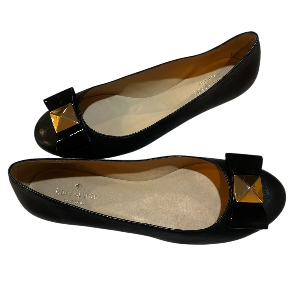 Kate Spade Black Tula Ballet Flats 8 Brand New!